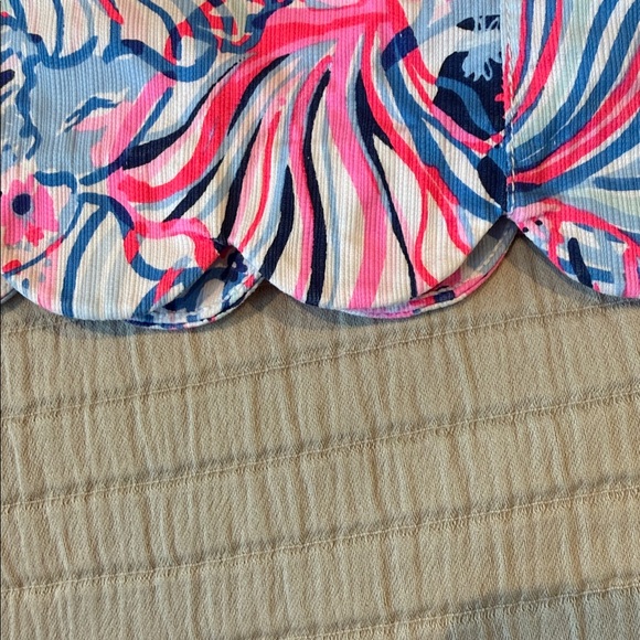 Lilly Pulitzer Blue and Pink Floral Skirt Skort 14 
Pockets!! Shorts! - Picture 3 of 14